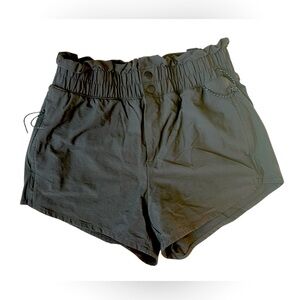 FLX RELAXED HIGH RISE PAPERBAG SHORTS BLACK SMALL WOMENS